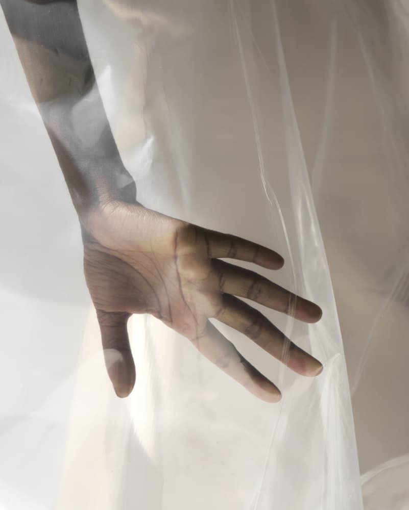 Hand and Sheer Fabric by Minorstep — canvas wall art