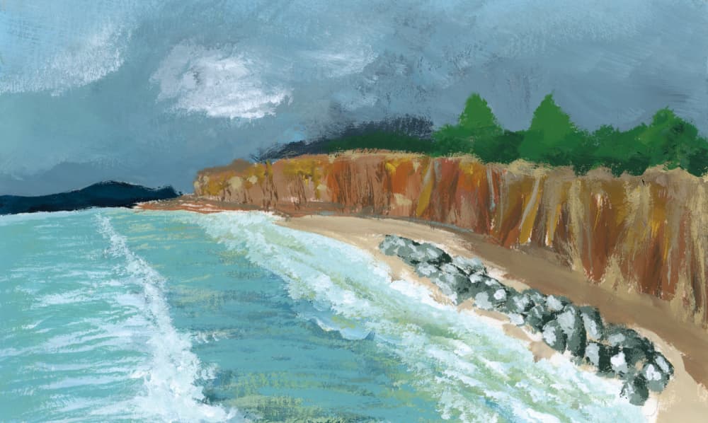 Stormy Coastal Landscape by Breanna Megan Studio — canvas wall art