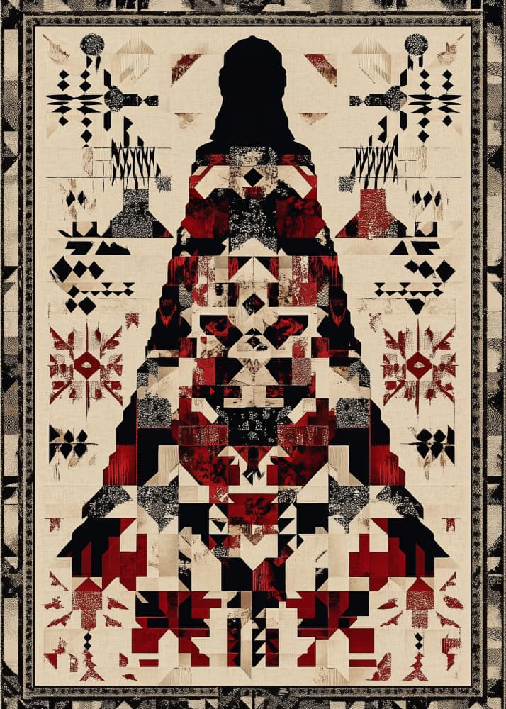 Modern Quilted Figure by Andreas Magnusson — canvas wall art