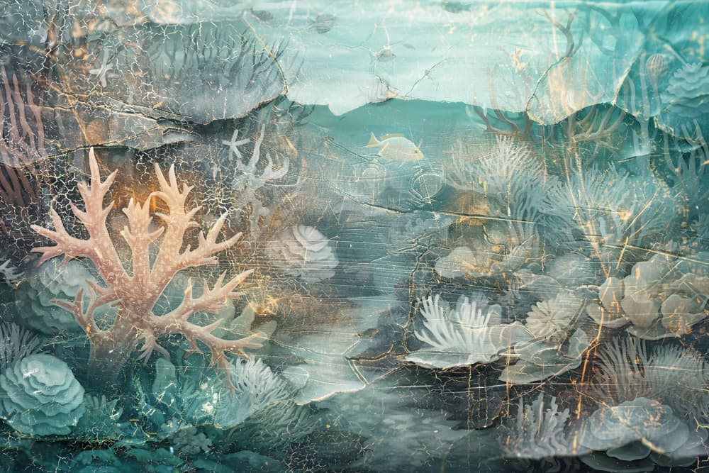 Vintage Coral Reef by Rafal Kulik — canvas wall art