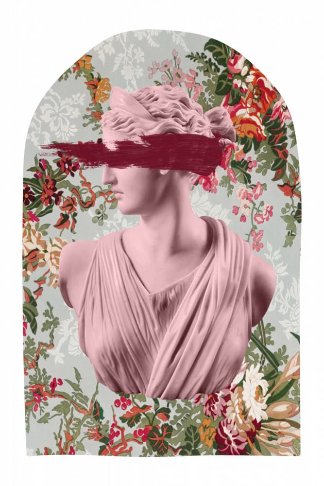 Classical Pink Floral Arch by Talitha McQueen — canvas wall art