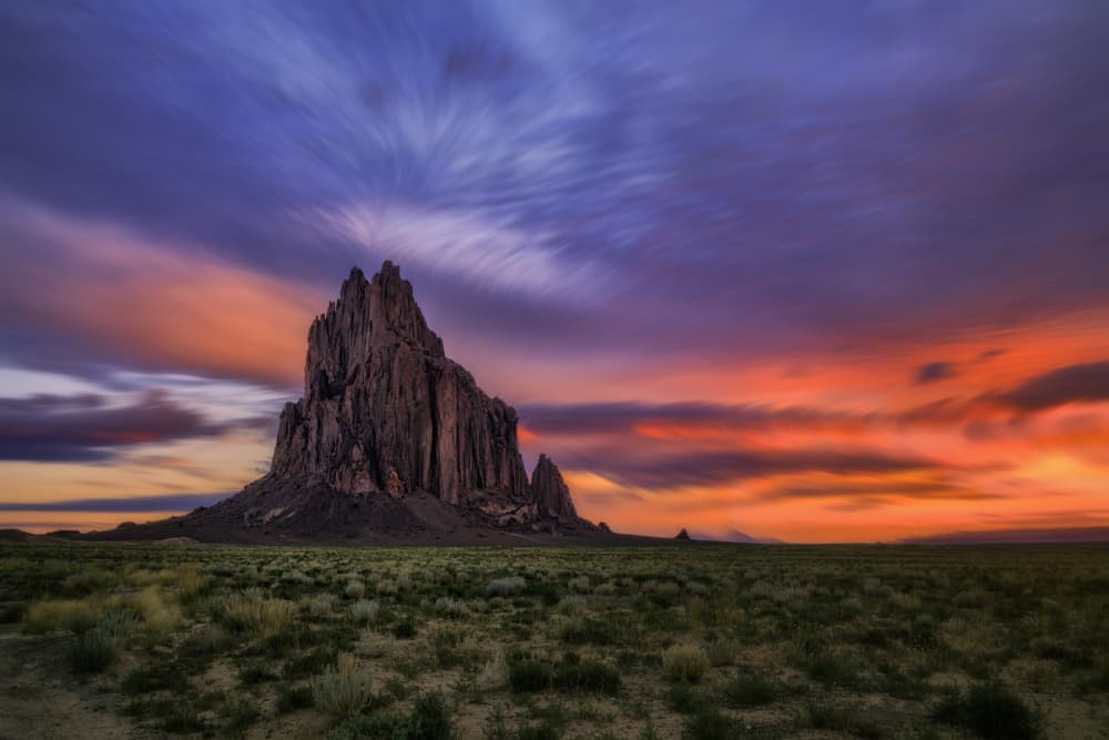 Shiprock New Mexico Sunset by Jenny Qiu — canvas wall art