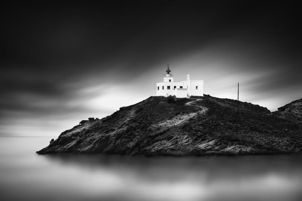 Serene Lighthouse Seascape by George Digalakis — canvas wall art
