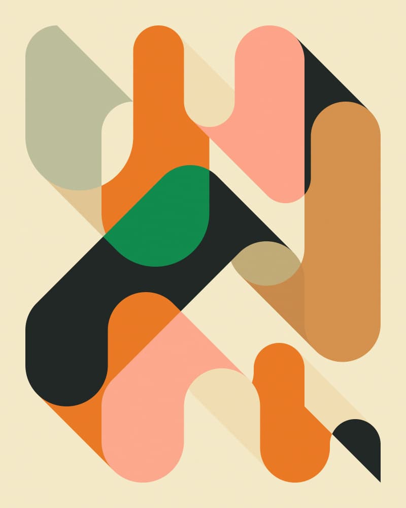 Abstract Flowing Forms