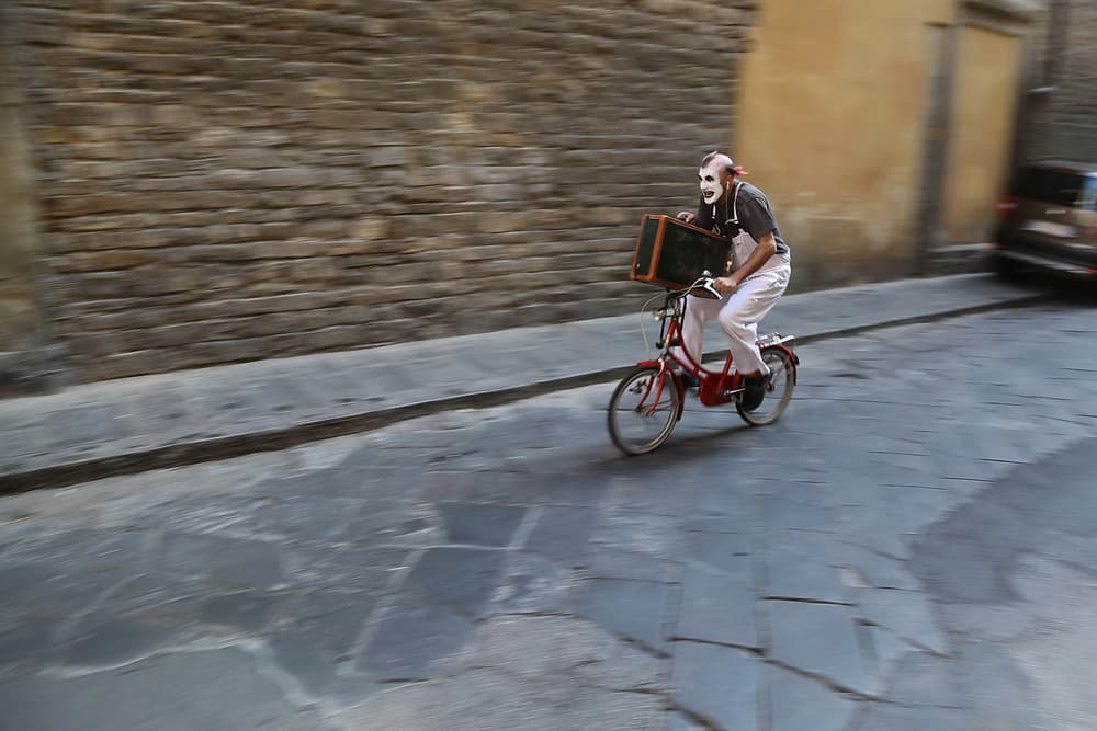 The Traveling Clown by Francesco Martinelli — canvas wall art