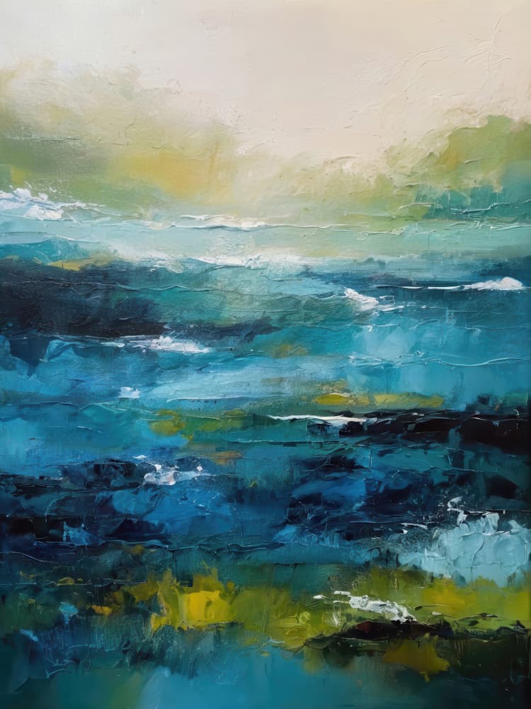 Abstract Coastal Waters by Alpenglow Workshop — canvas wall art