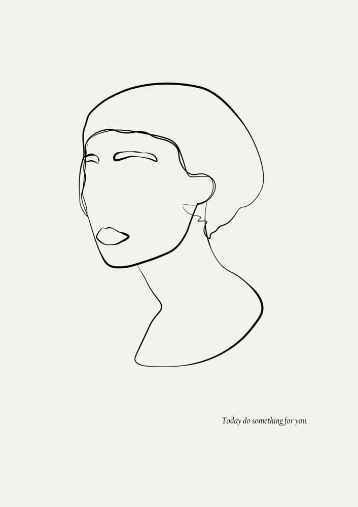 Abstract female portrait by NKTN — canvas wall art