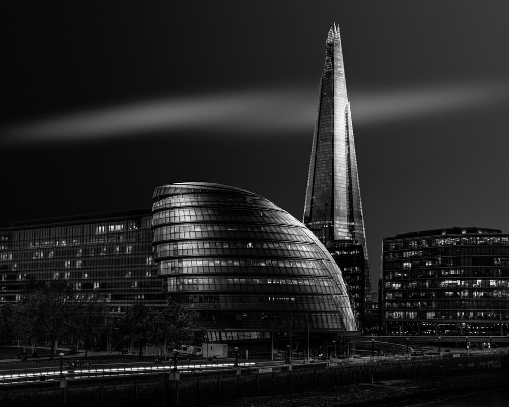 London Architecture Night by Nader El Assy — canvas wall art