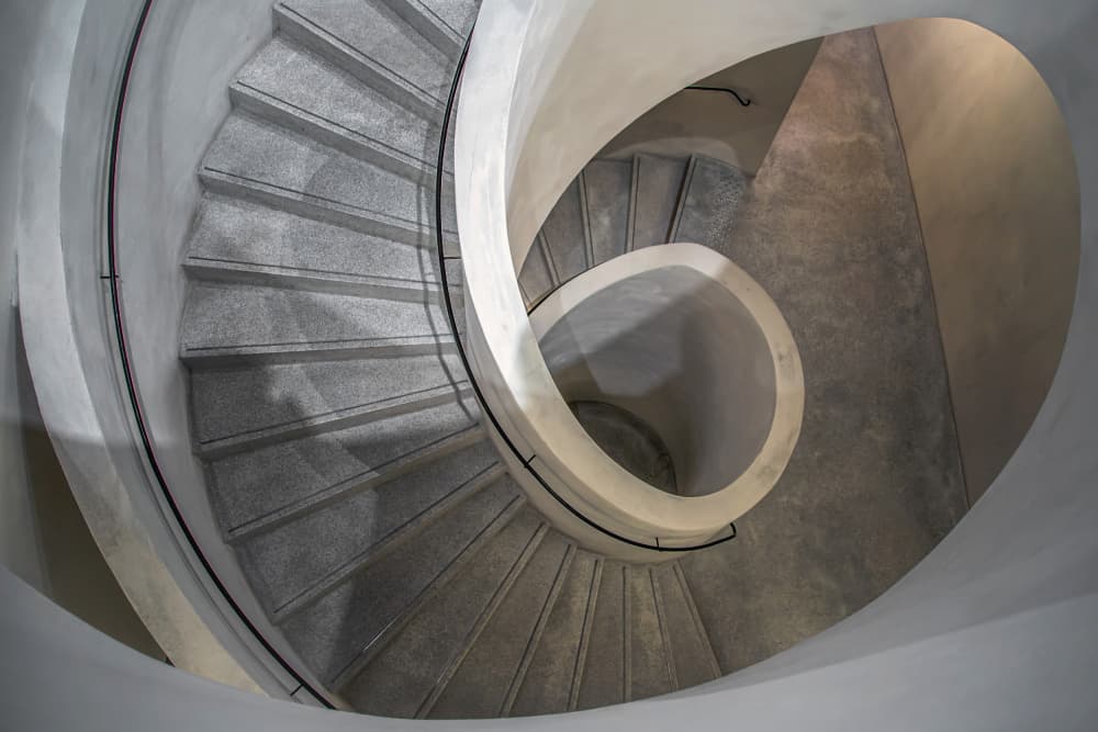 Modern Spiral Staircase by Urs Zimmermann — canvas wall art