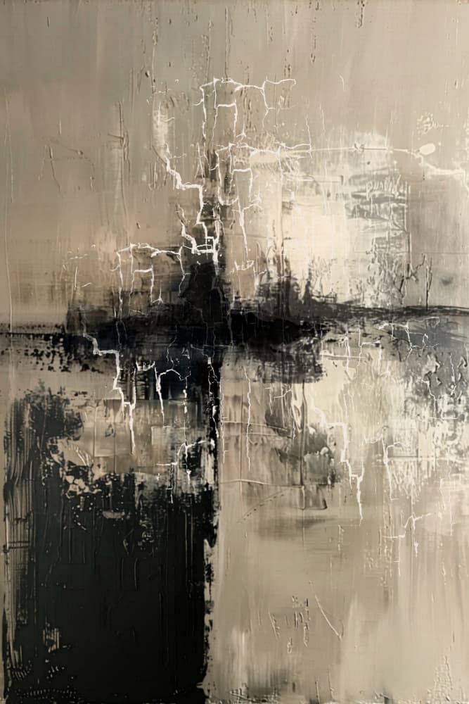 Cracked Urban Abstract by Sally Ann Moss — canvas wall art