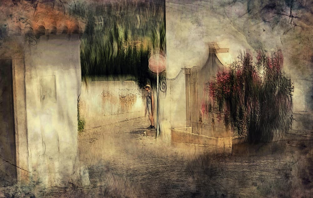 Dreamy Old Town Street by Jan van der Linden — canvas wall art