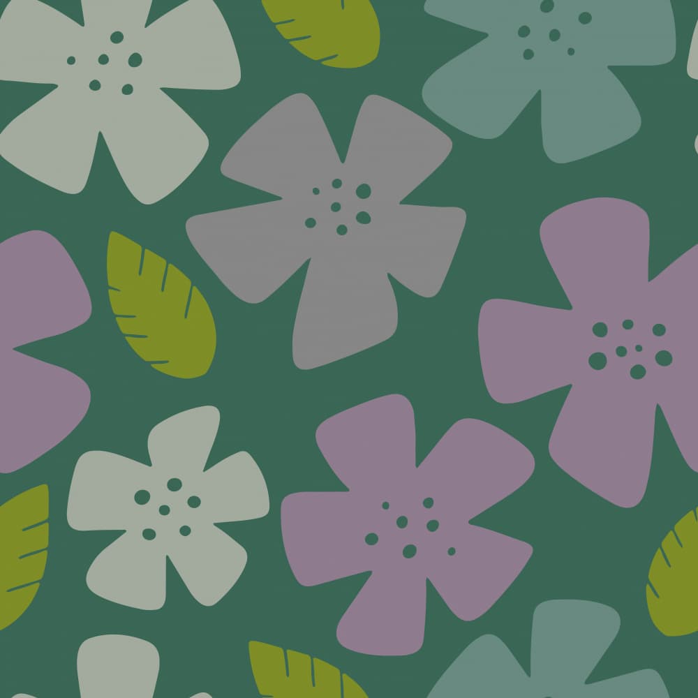 Whimsical Garden Flowers by Yvonne Gustafsson — canvas wall art