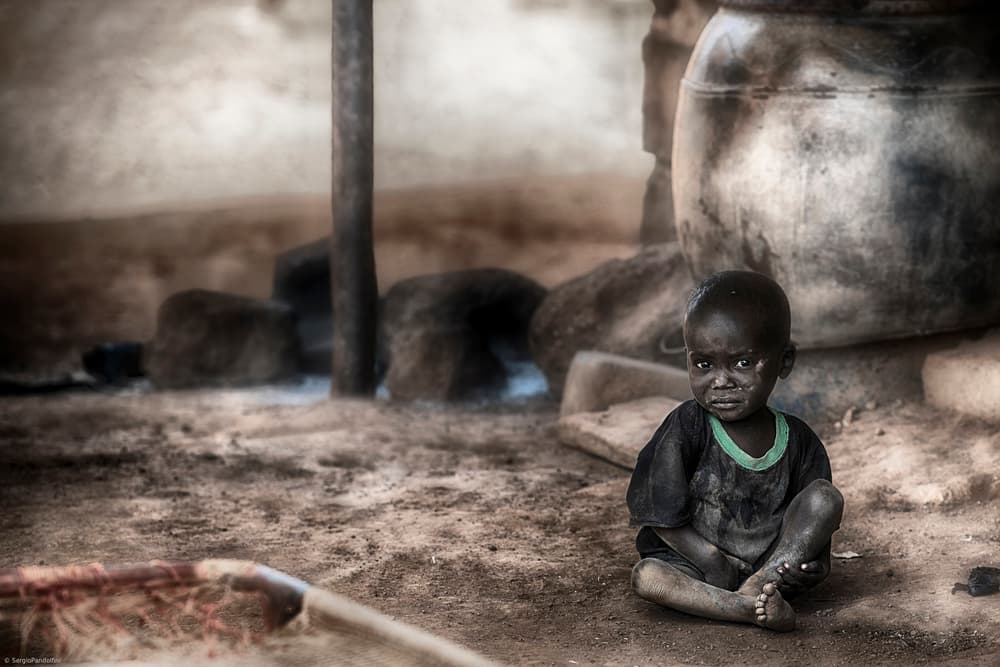 African Child's Gaze by Sergio Pandolfini — canvas wall art