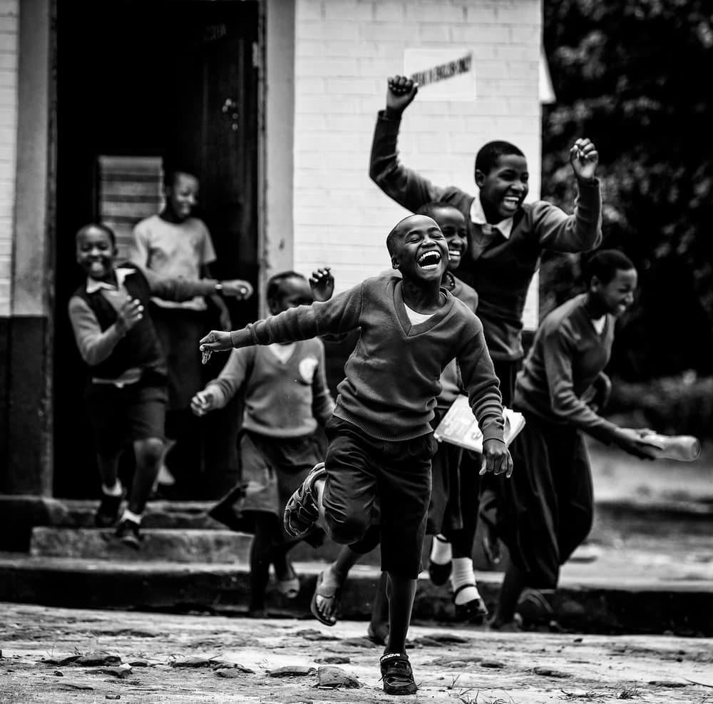 Joyful Children Running by Vedran Vidak — canvas wall art