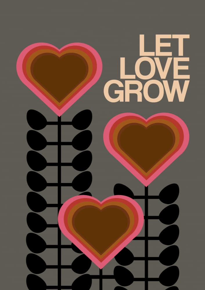 Let Love Grow Floral by Frances Collett — canvas wall art