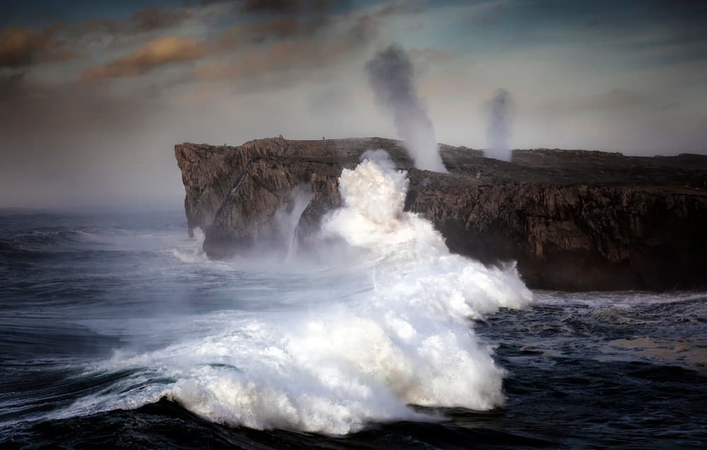 Wild Ocean Cliffs by Rodrigo Núñez Buj — canvas wall art