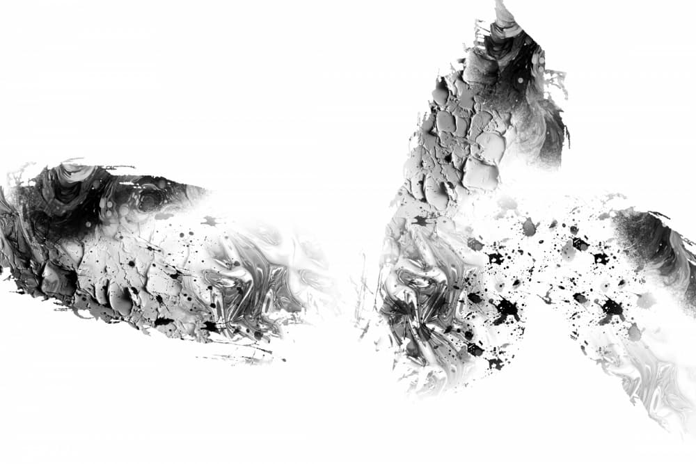 Monochrome Abstract Grunge by Rafal Kulik — canvas wall art
