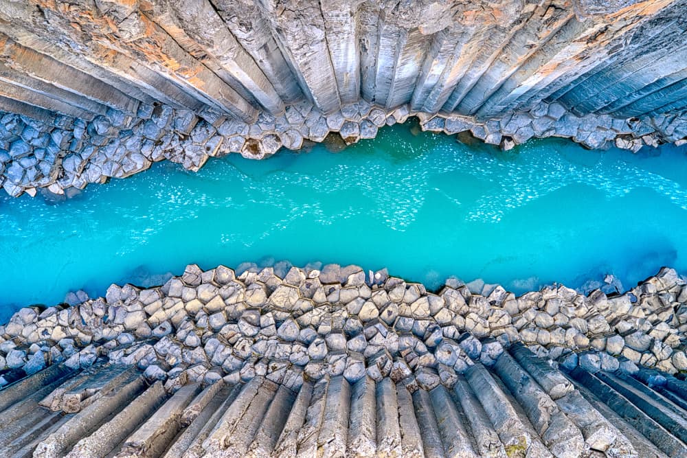 Turquoise Basalt Canyon by Judith Kuhn — canvas wall art