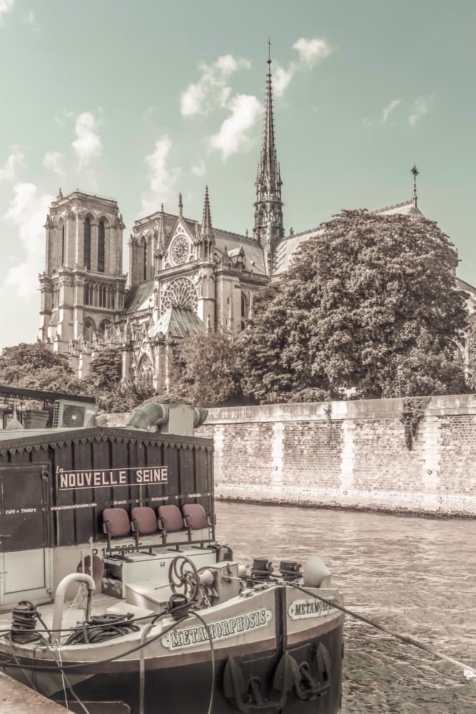 Classic Notre Dame Seine by Melanie Viola — canvas wall art