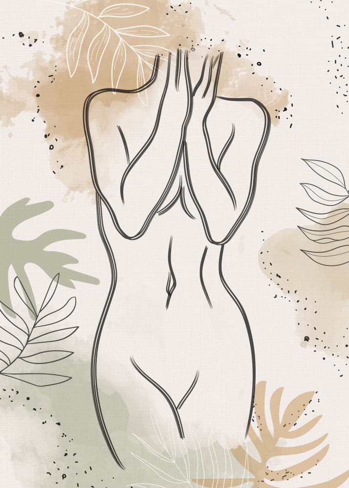 Minimalist Botanical Nude by Fadil Roze — canvas wall art