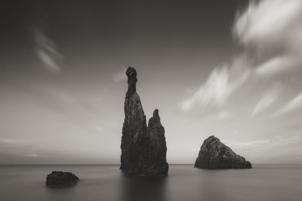 Silent Sea Stacks by Paulo Abrantes — canvas wall art