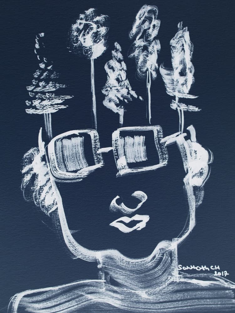 Forest Mind Portrait by Santhosh ch — canvas wall art