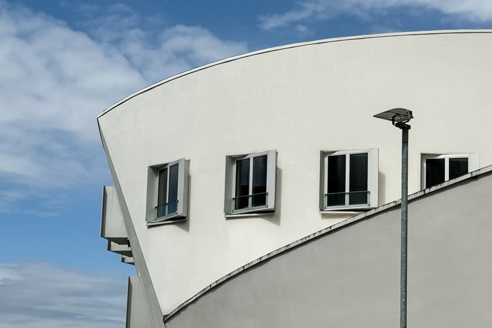 Curved Modern Facade by Lus Joosten — canvas wall art