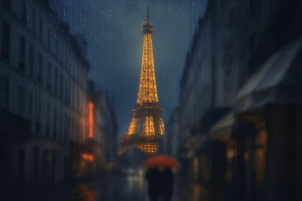 Paris Rainy Night by X-FlyingKN — canvas wall art