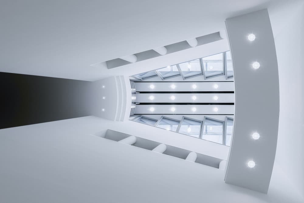 Modern White Architecture by Michael Eßig — canvas wall art