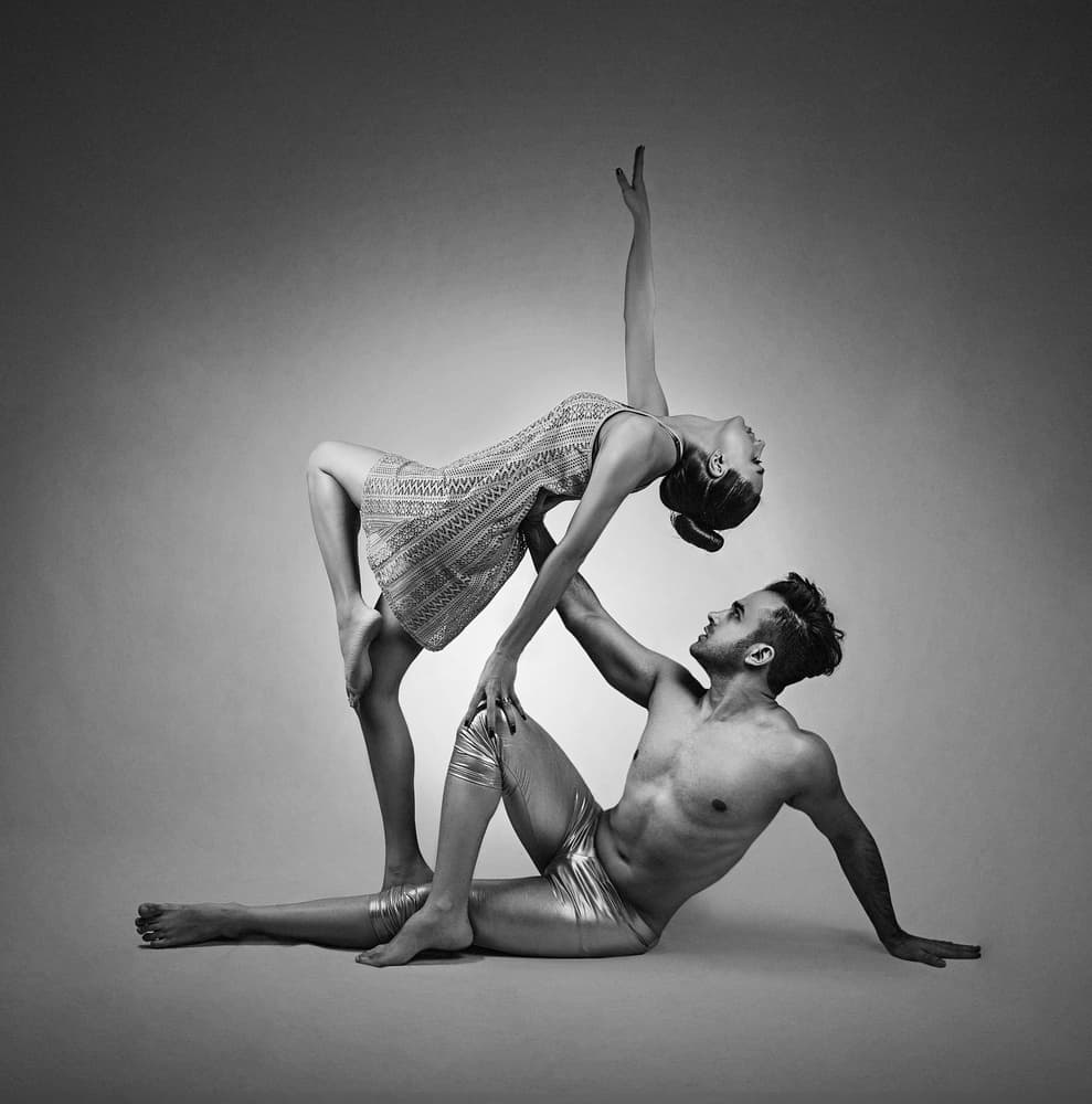 Graceful Partner Dance by Hamze Dashtrazmi — canvas wall art