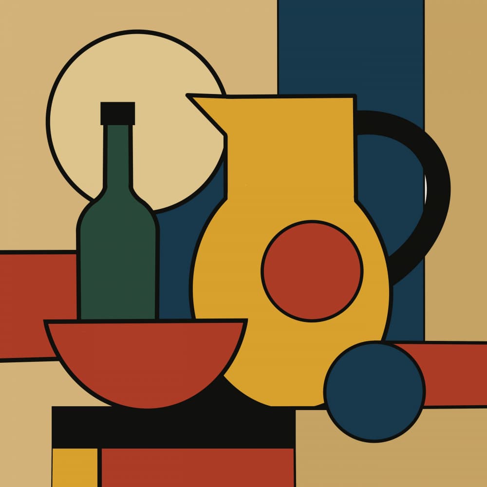 Modern Geometric Still Life by Little Dean — canvas wall art