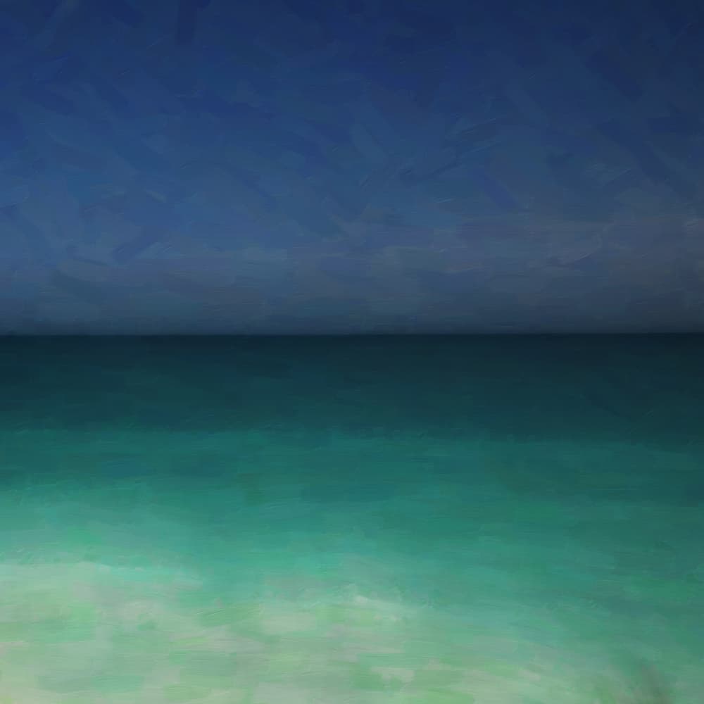 Serene Blue Ocean by Lynann Colligan — canvas wall art