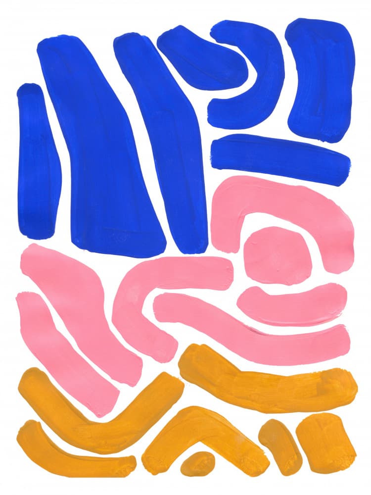 Vibrant Abstract Shapes by Ejaaz Haniff — canvas wall art