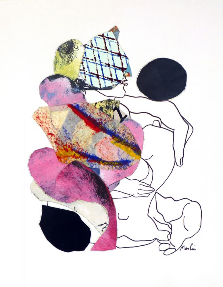 Colorful Body Collage by Pascal Marlin — canvas wall art