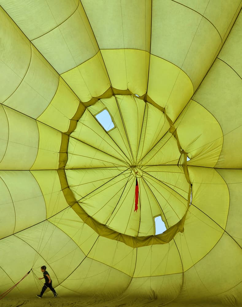 Inside Yellow Hot Air Balloon by Samanta Krivec — canvas wall art
