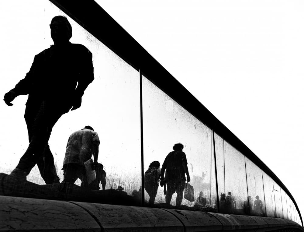 Urban Reflections Walk by Andreas Timar — canvas wall art