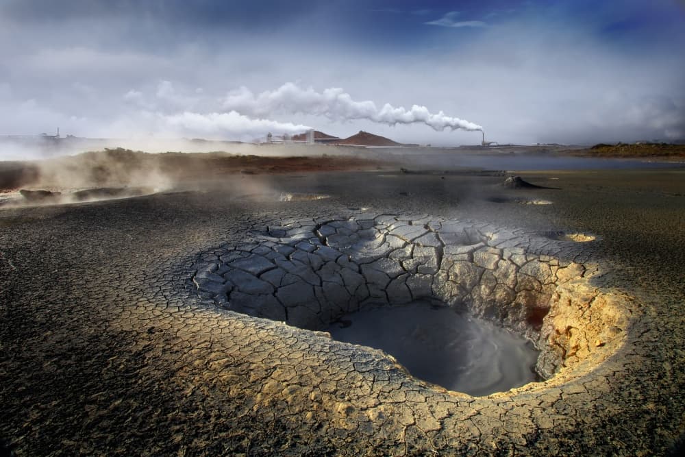 Industrial Geothermal Landscape by Arnaud MAUPETIT — canvas wall art