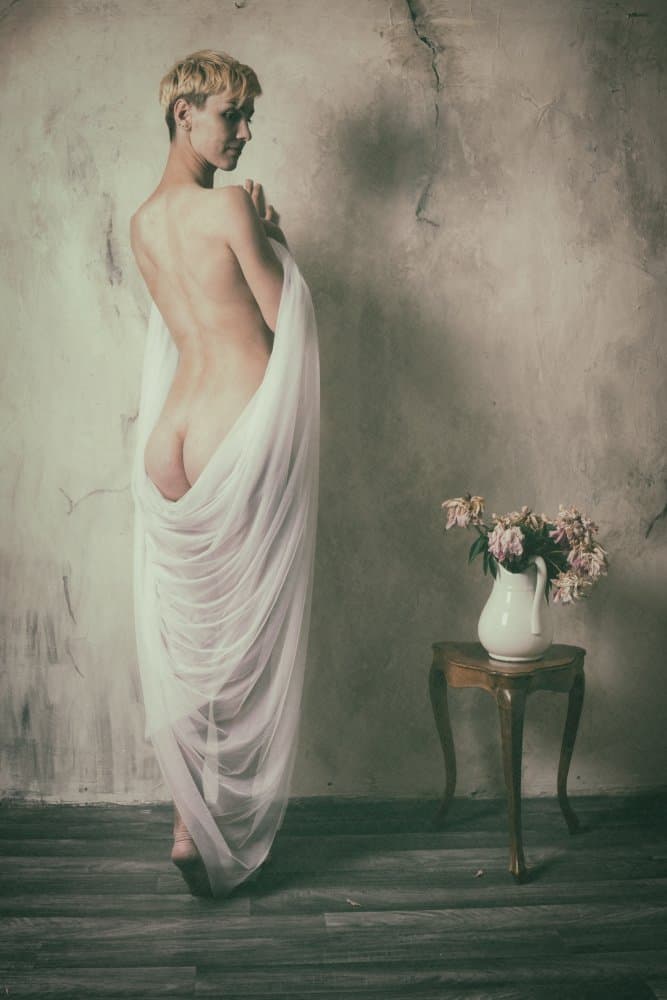 Elegant Figure With Drape by Christian Kurz — canvas wall art