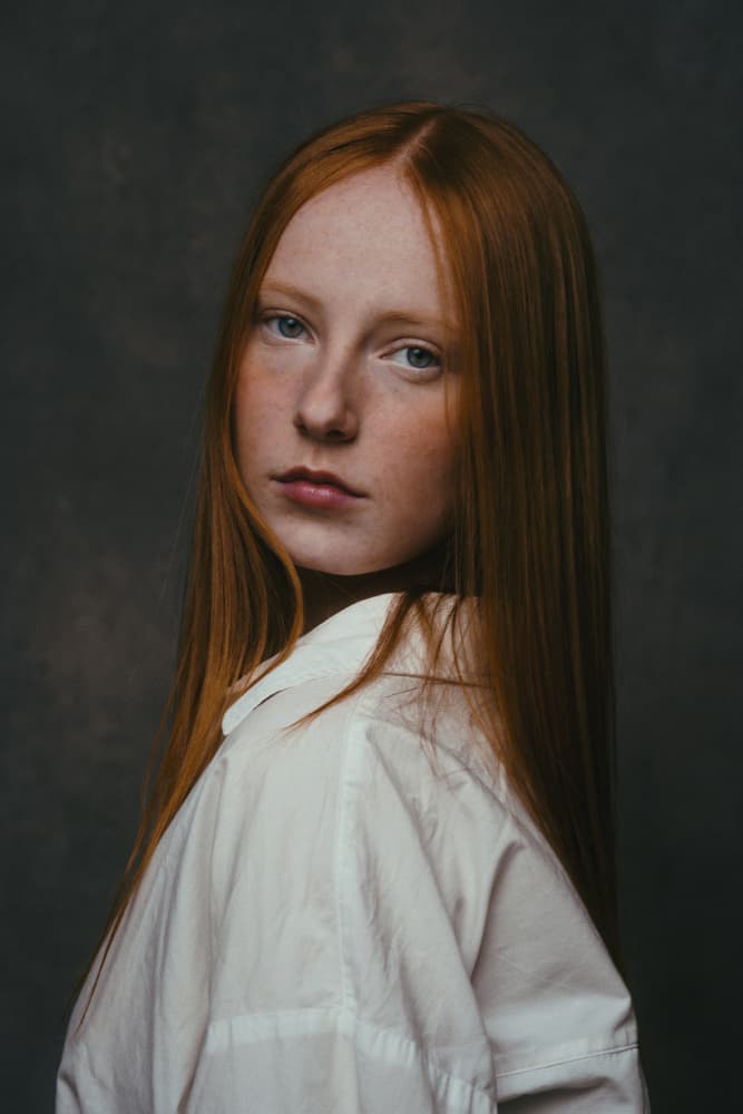 Young Redhead Gaze by Steffen Lauterbach — canvas wall art