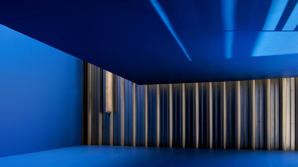 Geometric Blue Light by Lus Joosten — canvas wall art