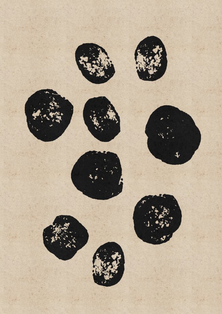 Organic Black Shapes by Nicholas — canvas wall art