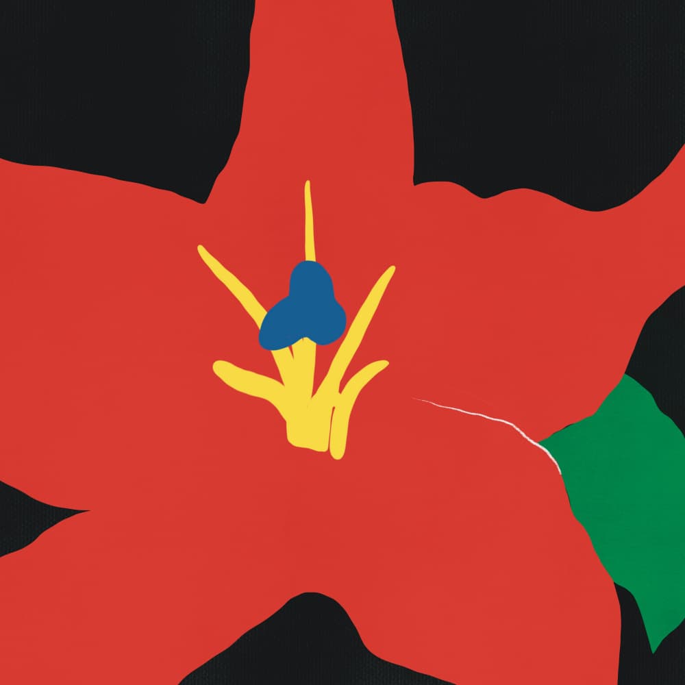 Bold Red Bloom by Little Dean — canvas wall art
