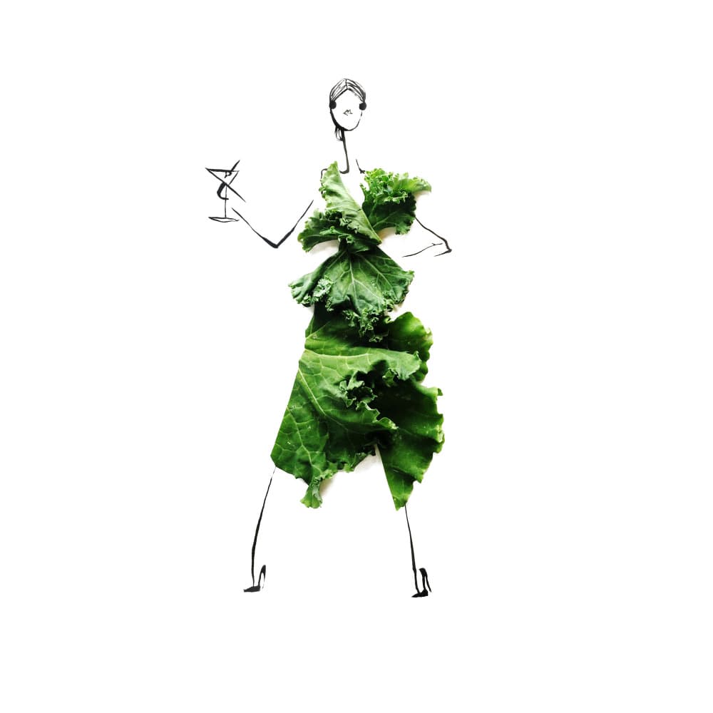 Kale Cocktail Dress by Gretchen Roehrs — canvas wall art