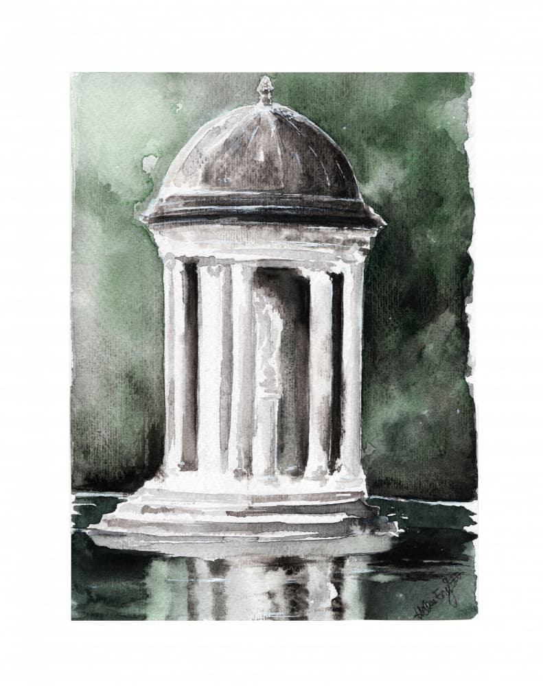 Serene Classical Reflection by Helena Engström — canvas wall art