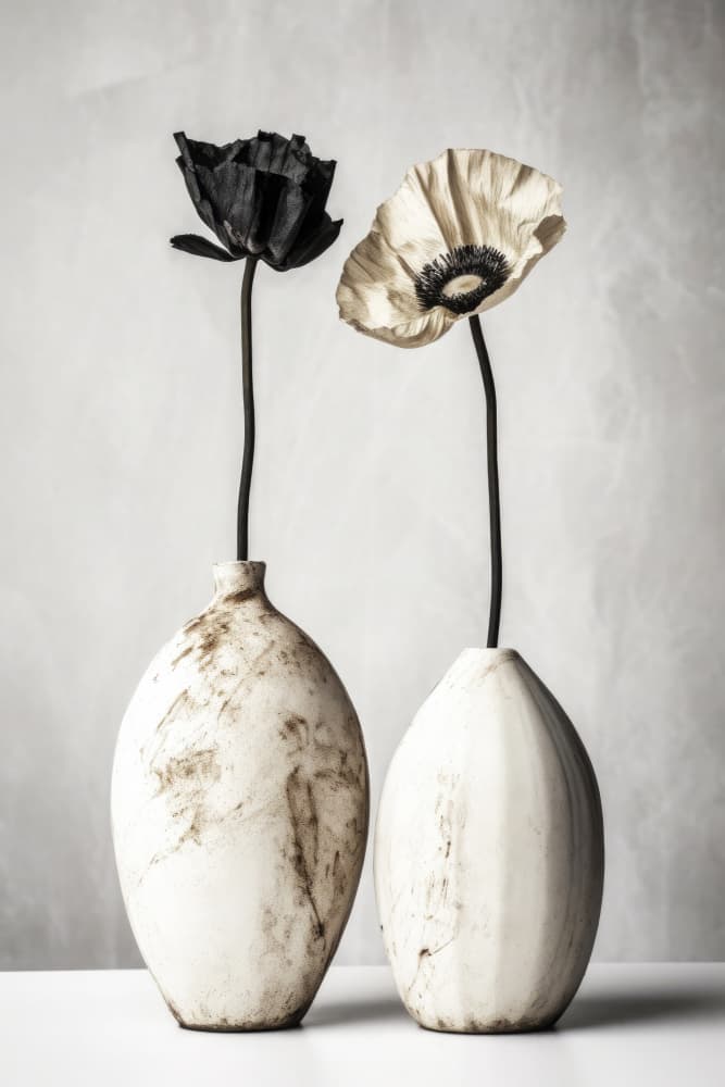 Contrasting Blooms by Treechild — canvas wall art