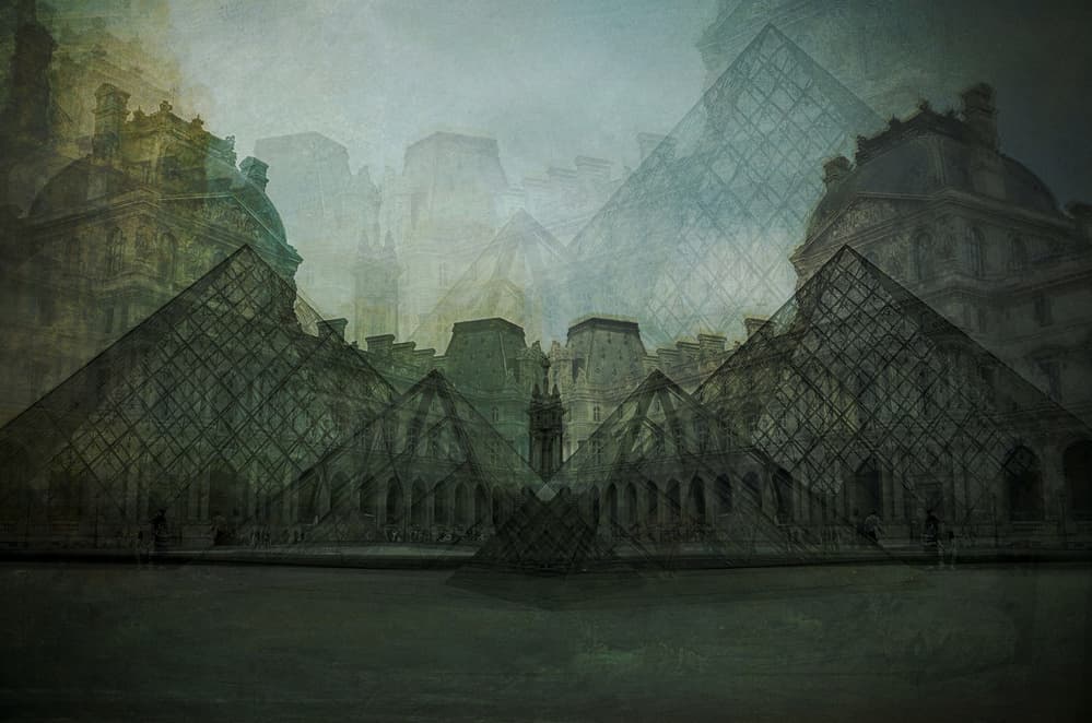 Dreamy Louvre Pyramids by Orkidea W. — canvas wall art