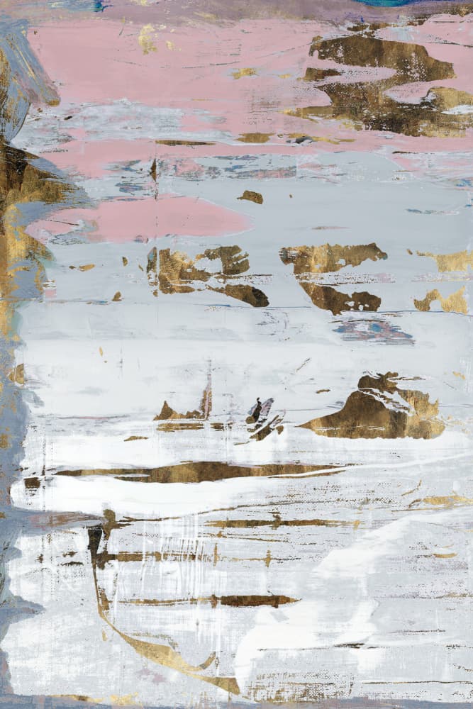 Golden Pink Abstract by cartissi — canvas wall art