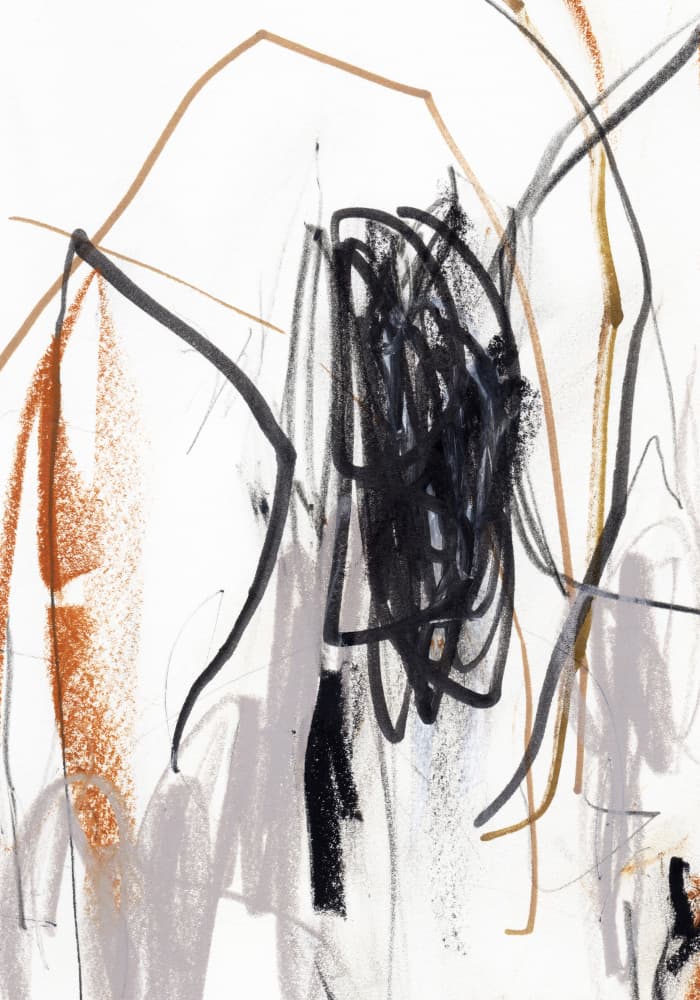 Expressive Abstract Drawing by uplusmestudio — canvas wall art
