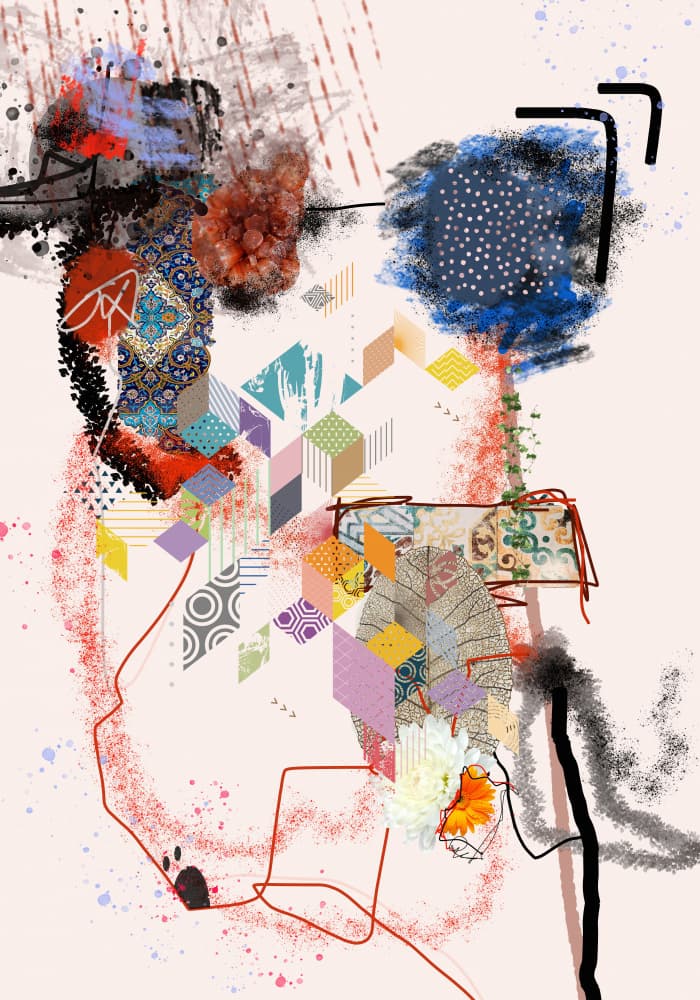 Dynamic Pattern Collage by Pelin Atilla — canvas wall art