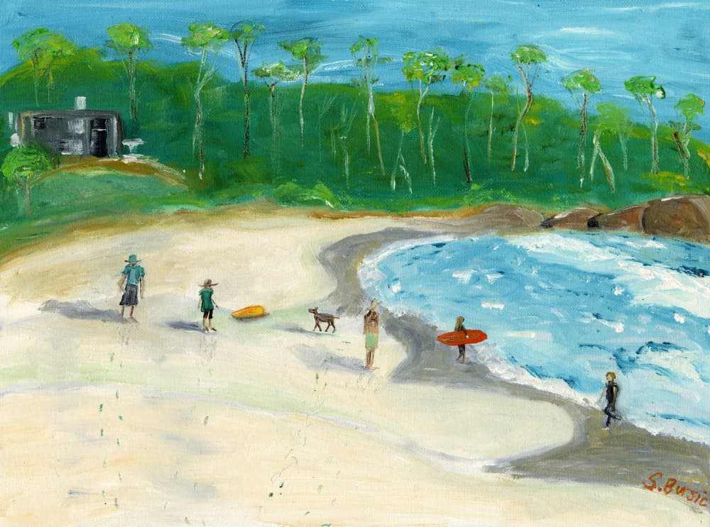 Summer Beach Scene by Sharyn Bursic — canvas wall art